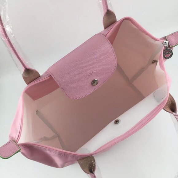 NWT Longchamp Le Pliage Original Large Shoulder Nylon Bag Tote IN Pink - Picture 7 of 7